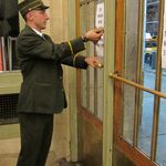 Assistant Station Master Cory Harris locked the main entrance to Grand Central Terminal